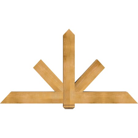 Ekena Millwork Kennewick Rough Sawn Timber Gable Bracket, Western Red Cedar, 72"W x 39"H x 6"D x 6"F, 13/12 Pitch GBW072X39X0606KEN00RWR